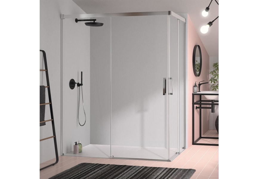 Paroi de douche d'angle Glasé (GS607+GS607) Kassandra principal 7
