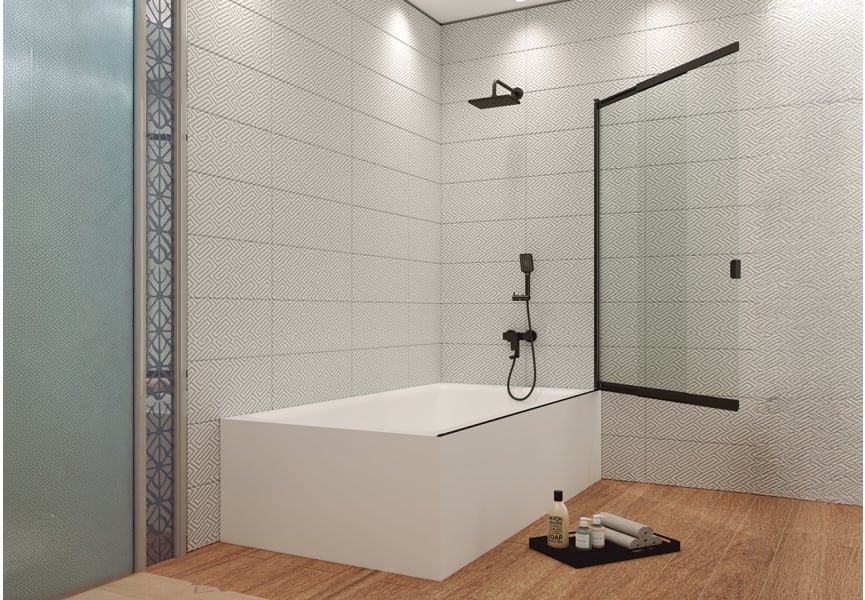 Paroi de baignoire coulissante et pivotante Milano Bruntec détail 2