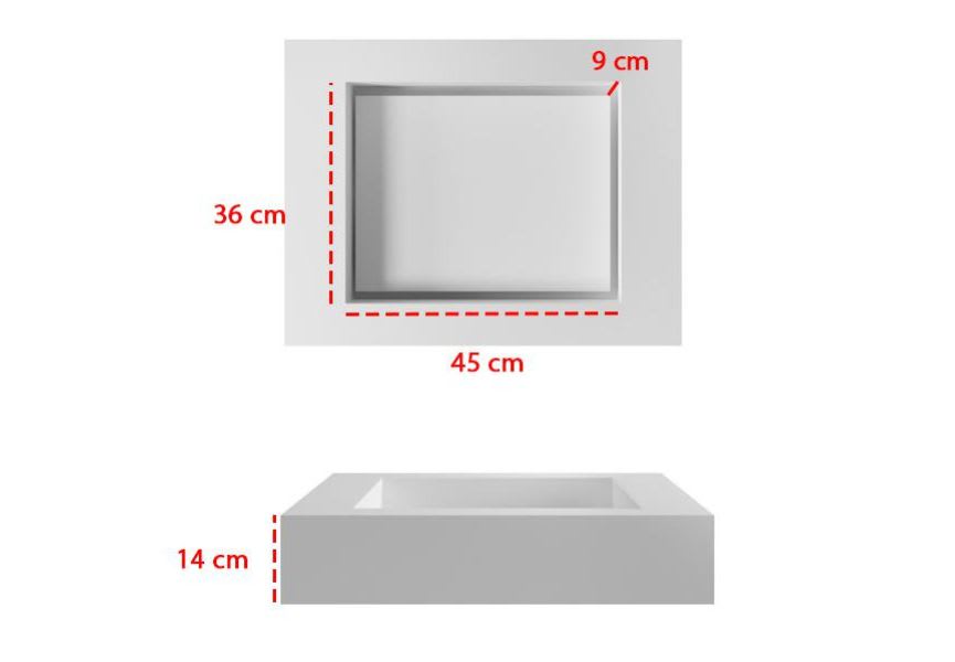 Lavabo suspendu Tennessee Bruntec croquis 2