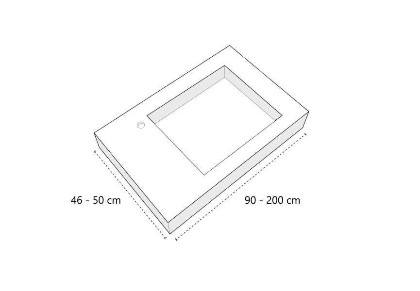 Lavabo suspendu Tennessee Bruntec croquis 2