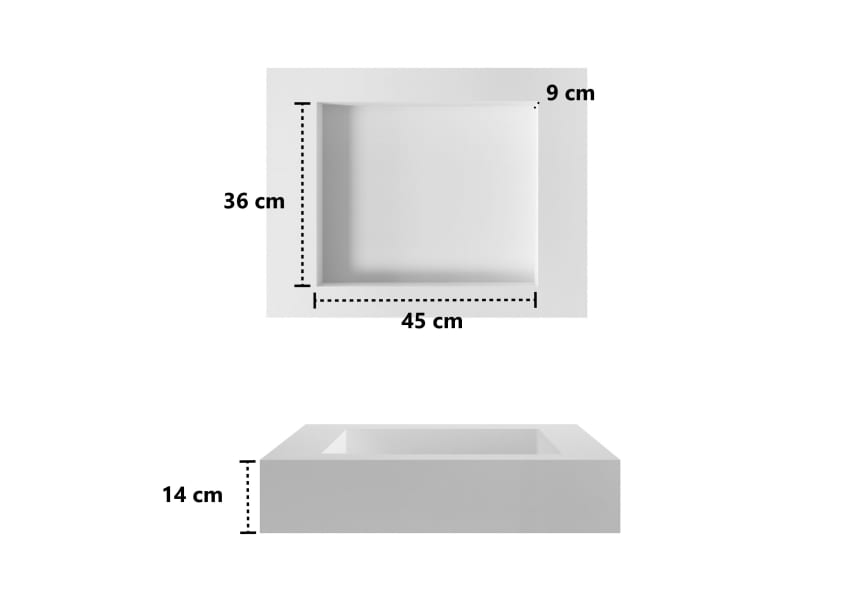 Lavabo suspendu Tennessee Bruntec croquis 1