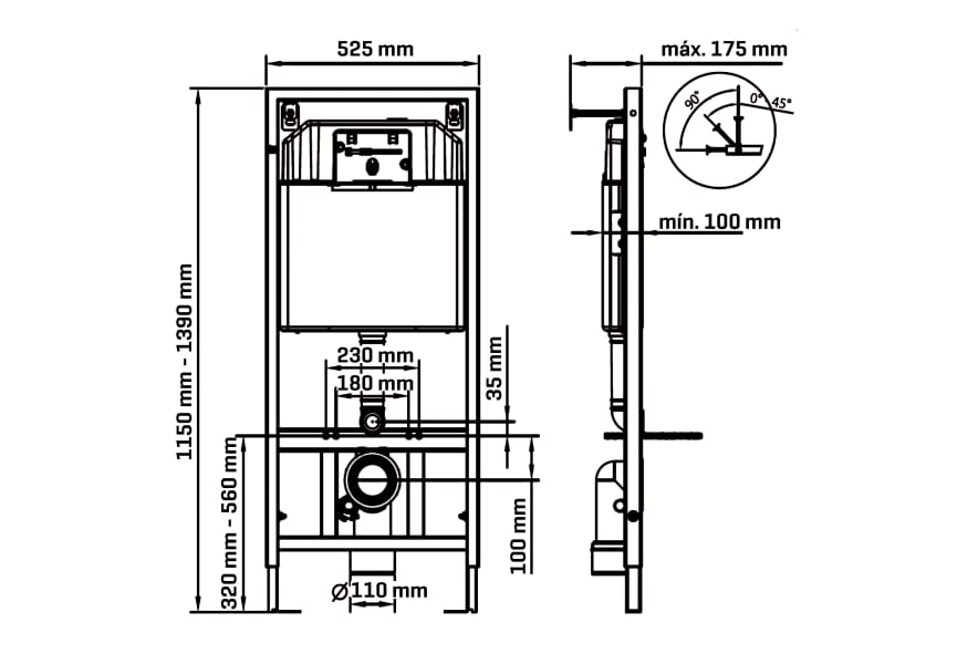 Toilette Square Bruntec croquis 5