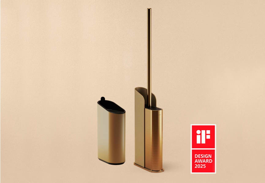 Ensemble brosse à toilettes et corbeille à papier Cosmic Flat principal 3