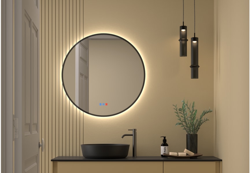Miroir de salle de bain avec éclairage LED Bruntec Atria principal 3