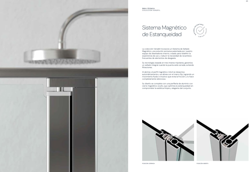 Paroi de douche Versatil VR Plus 216 Profiltek détail 3