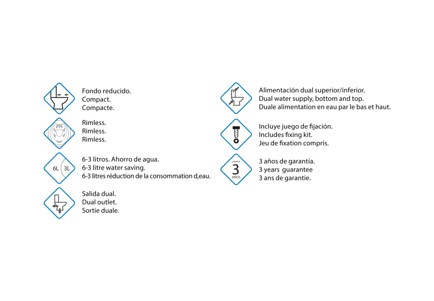 Pack WC + bidet Merlín Bruntec option 11