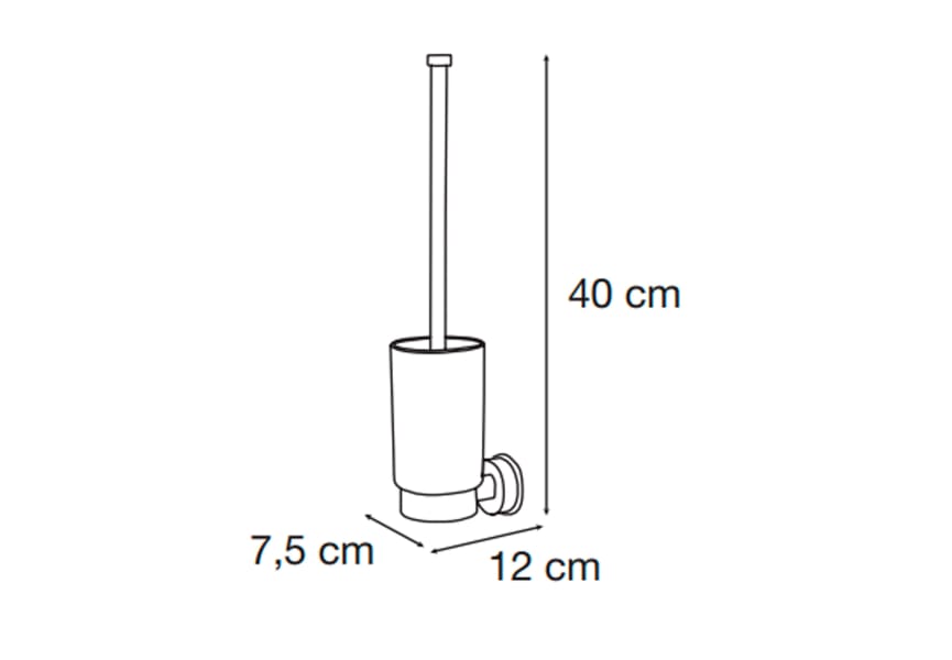 Brosse de toilette Arena par Mediterranea de baño croquis 1
