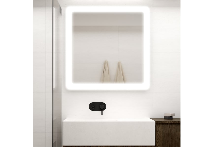 Miroir de salle de bains avec l'éclairage LED Active ST Bruntec environnement 1