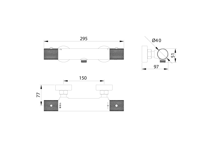 Robinet de douche Line Imex croquis 9