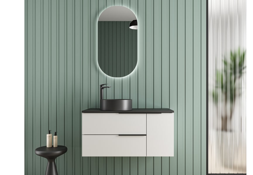 Meuble de salle de bains microtec avec plan de toilette Coban Bruntec principal 1