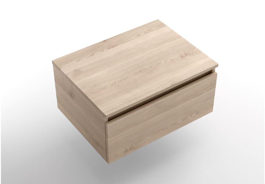 Ensemble de meubles de salle de bains avec plan de toilette et caisson en bois Domus Salgar détail 5