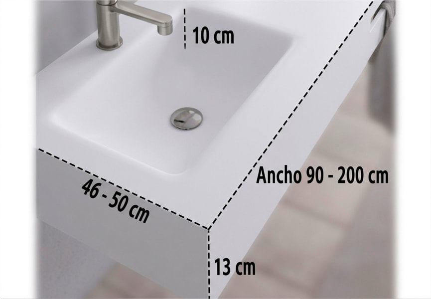 Lavabo suspendu Milan Bruntec détail 1