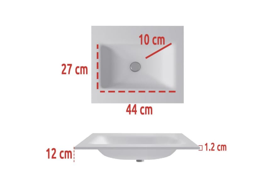Lavabo suspendu Milan Bruntec croquis 2