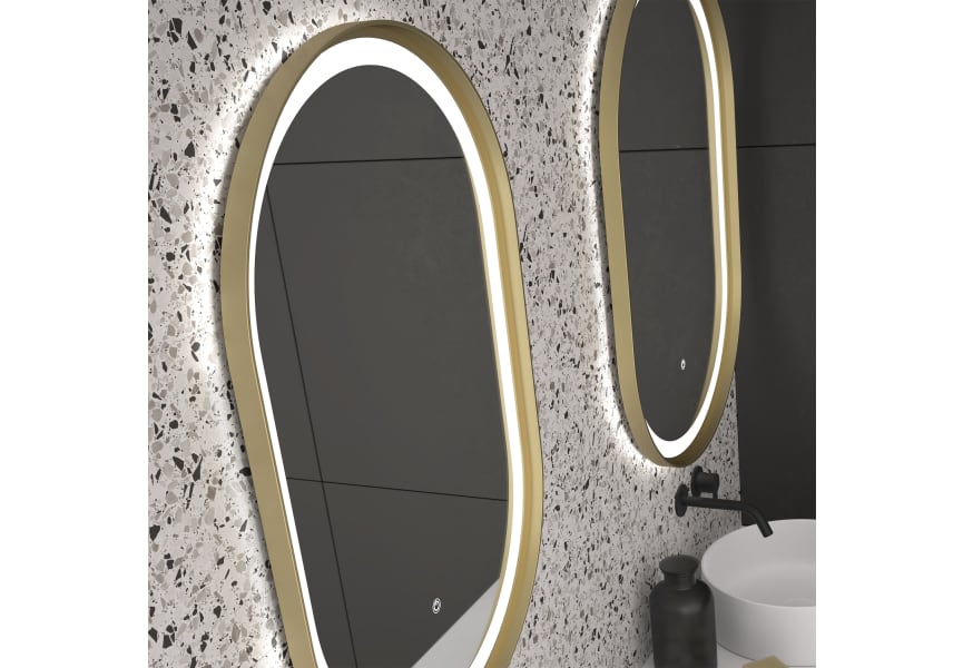 Miroir de salle de bains avec éclairage LED Boracay Eurobath détail 4