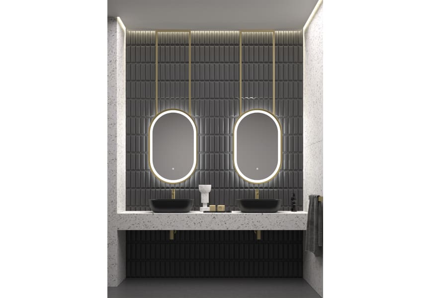 Miroir de salle de bains avec éclairage LED Boracay Eurobath environnement 5