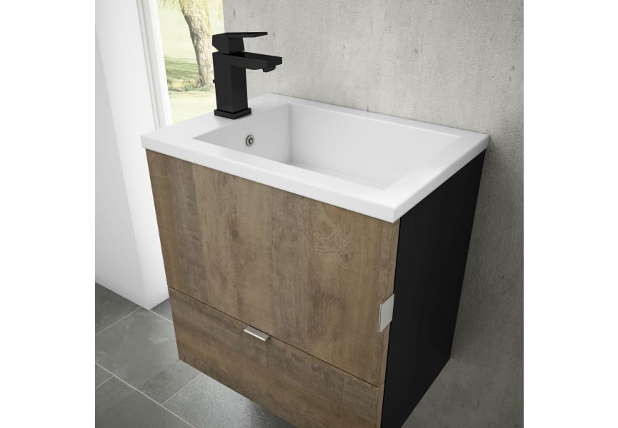 Petit Campoaras Ensemble meuble de salle de bain à profondeur réduite 35 cm détail 2