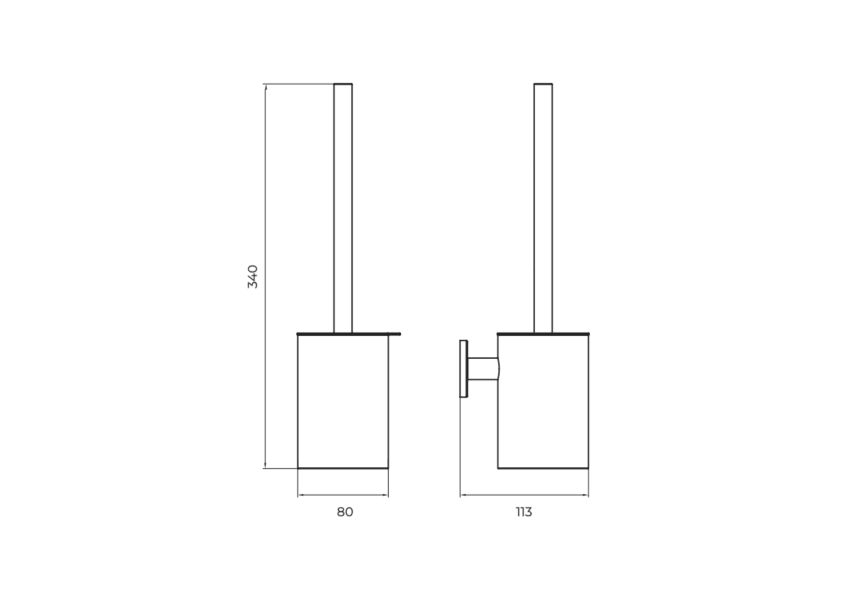 Essential Medimex Bathroom Toilet brush set croquis 6