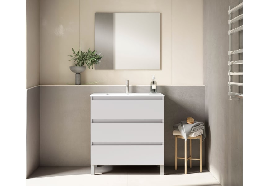 Ensemble de meubles de salle de bains à faible profondeur 40 cm Nido Viso principal 1