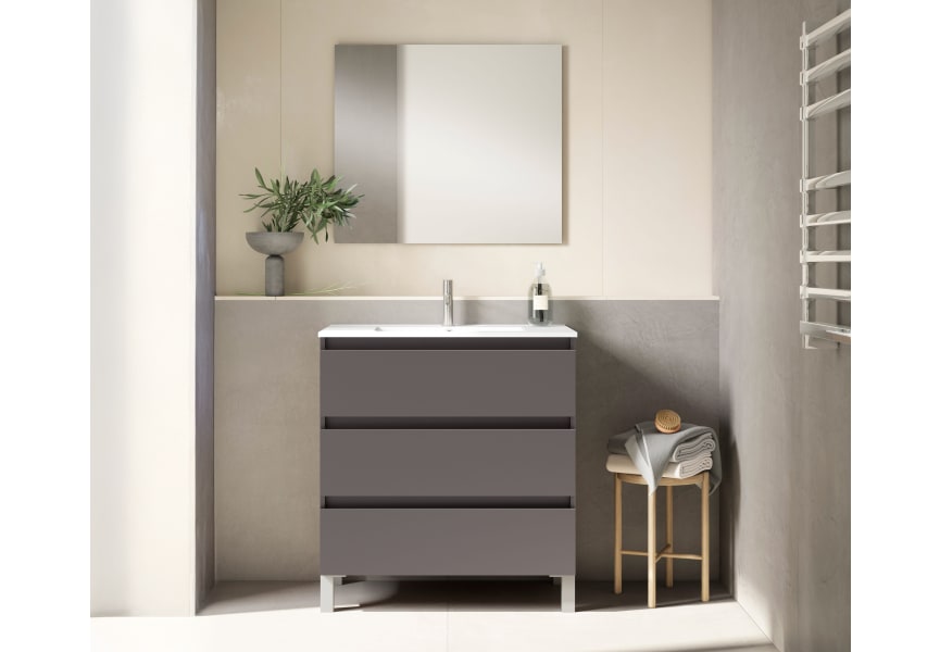 Ensemble de meubles de salle de bains à faible profondeur 40 cm Nido Viso principal 2