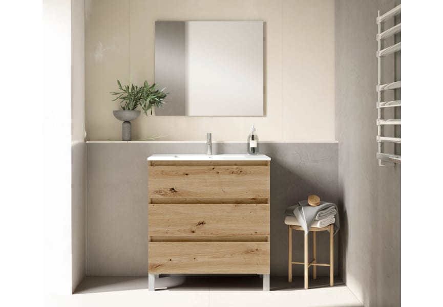 Ensemble de meubles de salle de bains à faible profondeur 40 cm Nido Viso principal 0