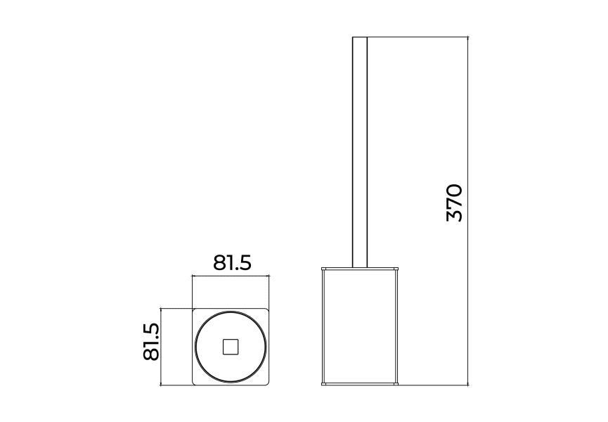 Porte-brosse de toilette Form Medimex croquis 7