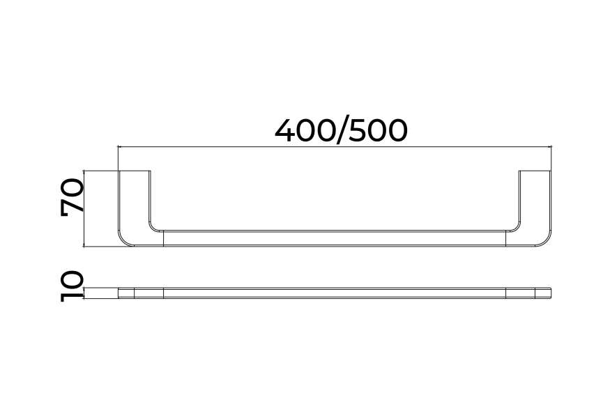 Barre de serviettes de bain Nova Medimex croquis 7