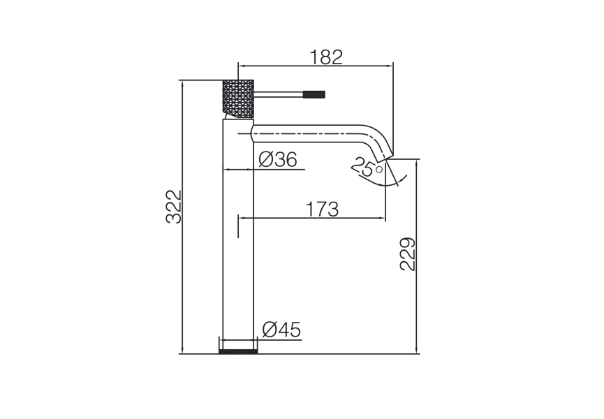 Mitigeur de lavabo Imex Genova croquis 10