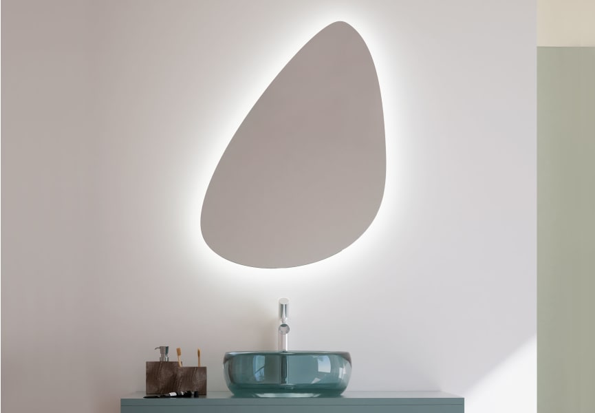 Miroir de salle de bain avec éclairage LED Trion de Bruntec environnement 1