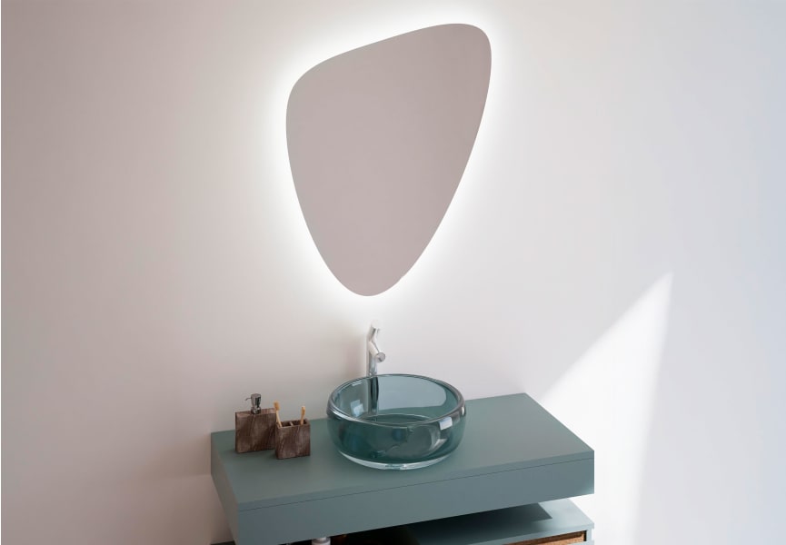 Miroir de salle de bain avec éclairage LED Trion de Bruntec environnement 2