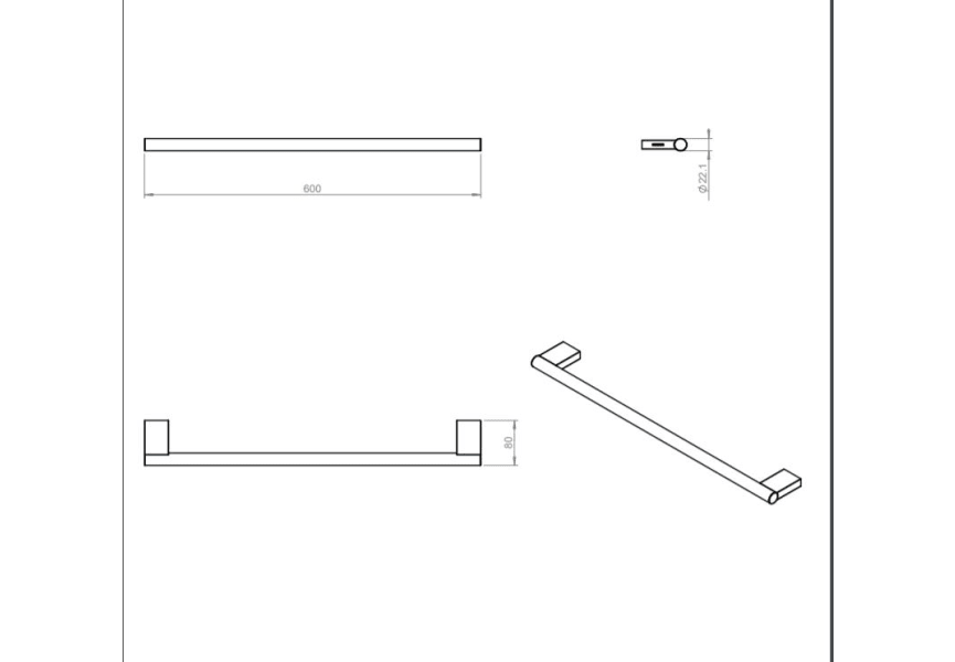 Porte-serviettes de salle de bains Project Cosmic croquis 11