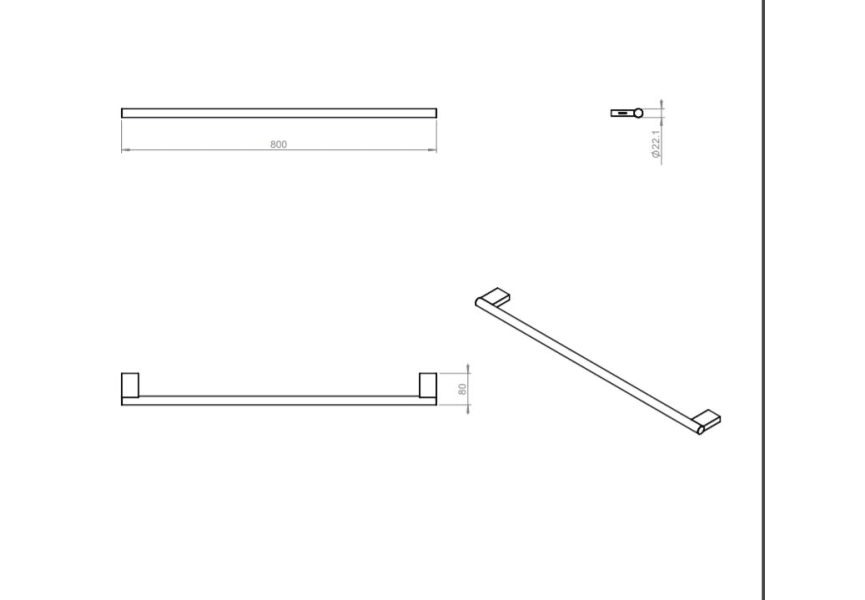 Porte-serviettes de salle de bains Project Cosmic croquis 12
