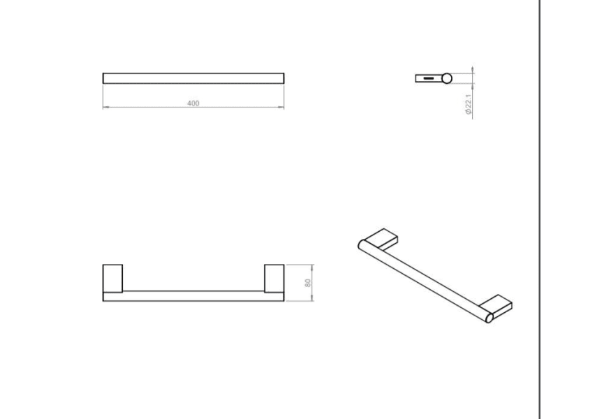 Porte-serviettes de salle de bains Project Cosmic croquis 10