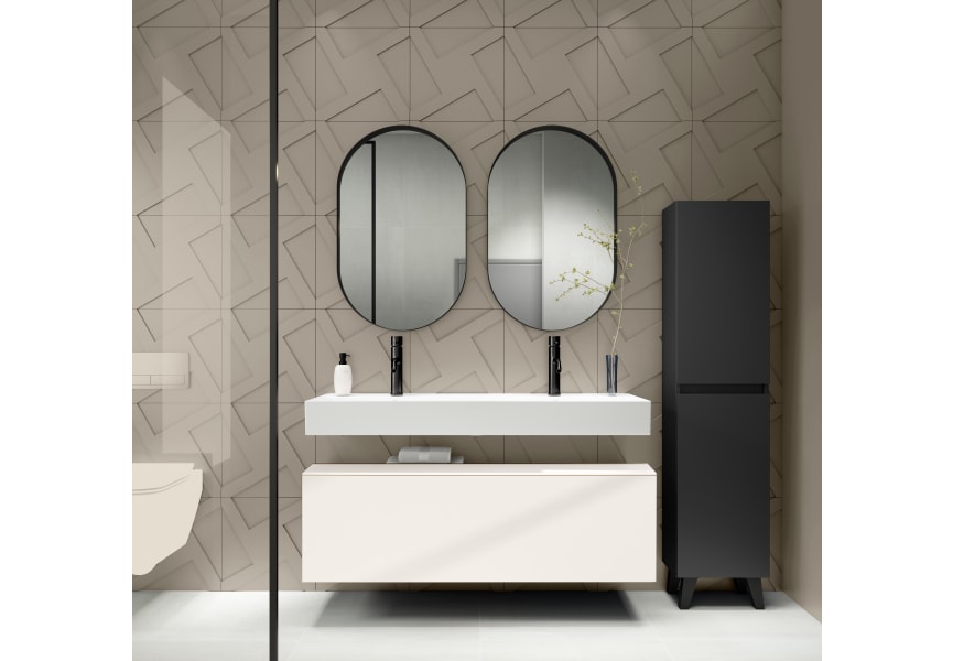 Ensemble meuble de salle de bain avec lavabo en céramique de 12 cm de hauteur et tiroirs Nomad Visobath principal 1