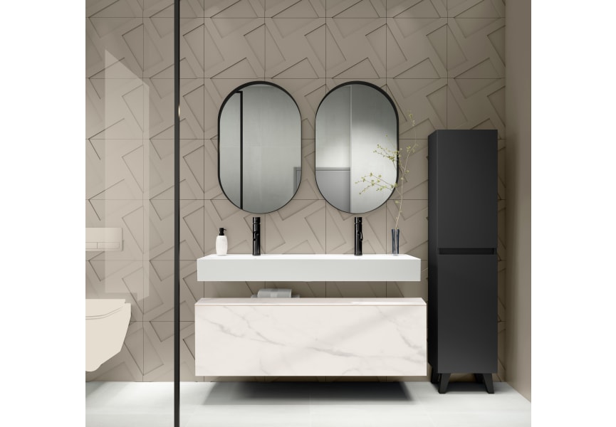 Ensemble meuble de salle de bain avec lavabo en céramique de 12 cm de hauteur et tiroirs Nomad Visobath principal 2