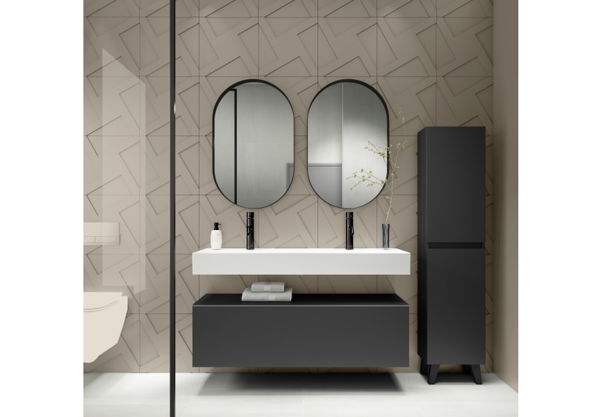 Ensemble meuble de salle de bain avec lavabo en céramique de 12 cm de hauteur et tiroirs Nomad Visobath principal 0