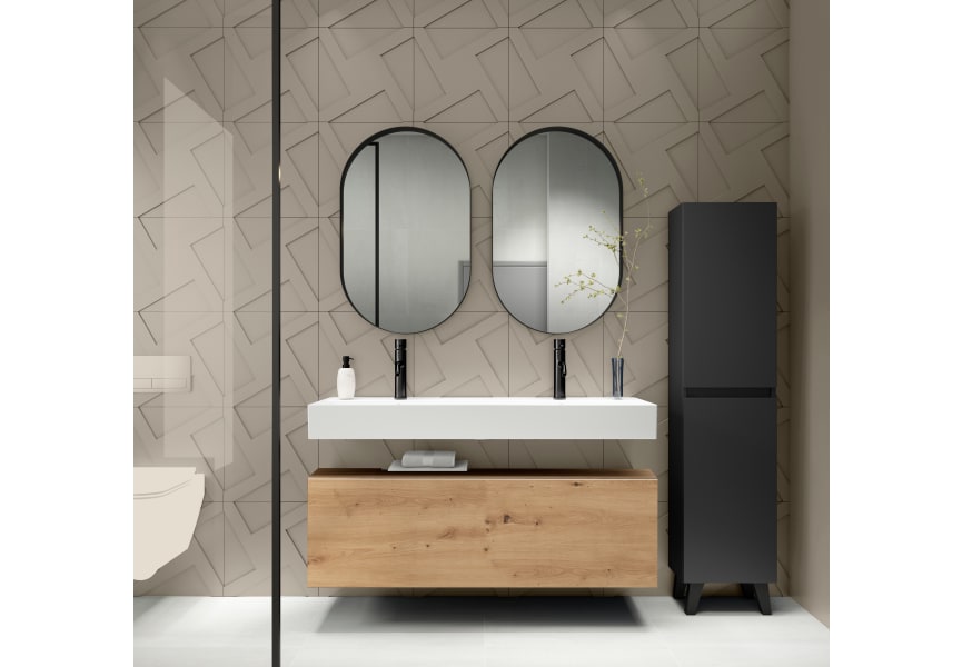 Ensemble meuble de salle de bain avec lavabo en céramique de 12 cm de hauteur et tiroirs Nomad Visobath principal 3