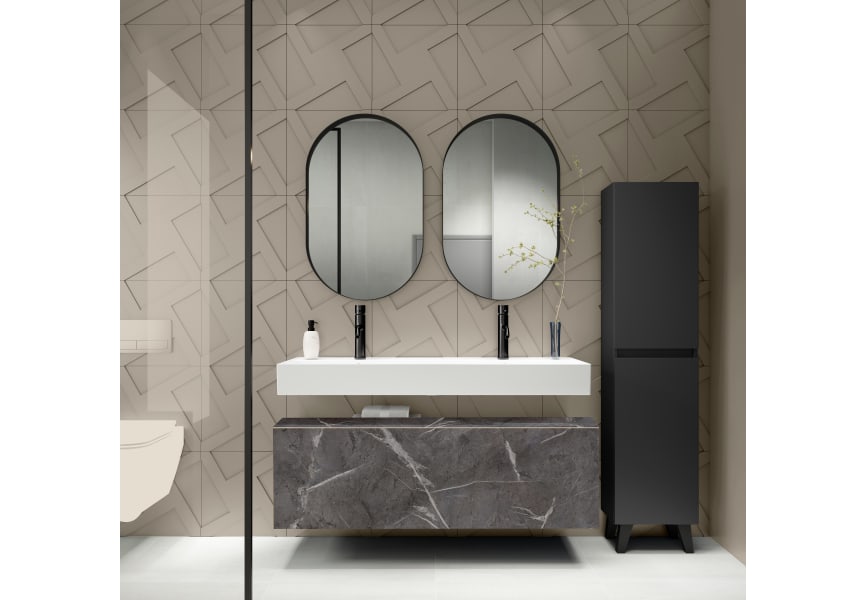 Ensemble meuble de salle de bain avec lavabo en céramique de 12 cm de hauteur et tiroirs Nomad Visobath principal 4