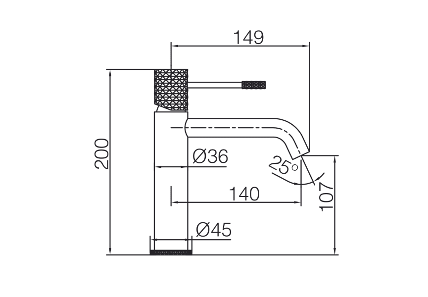 Robinet de lavabo Genova Imex croquis 15