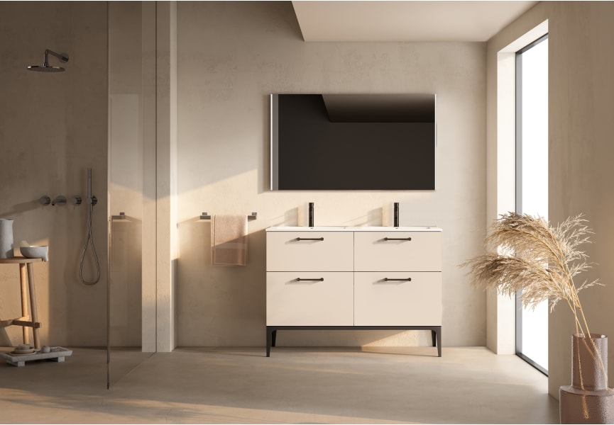 Ensemble de meubles de salle de bains avec  banc avec lavabo Flat Verso Visobath principal 6