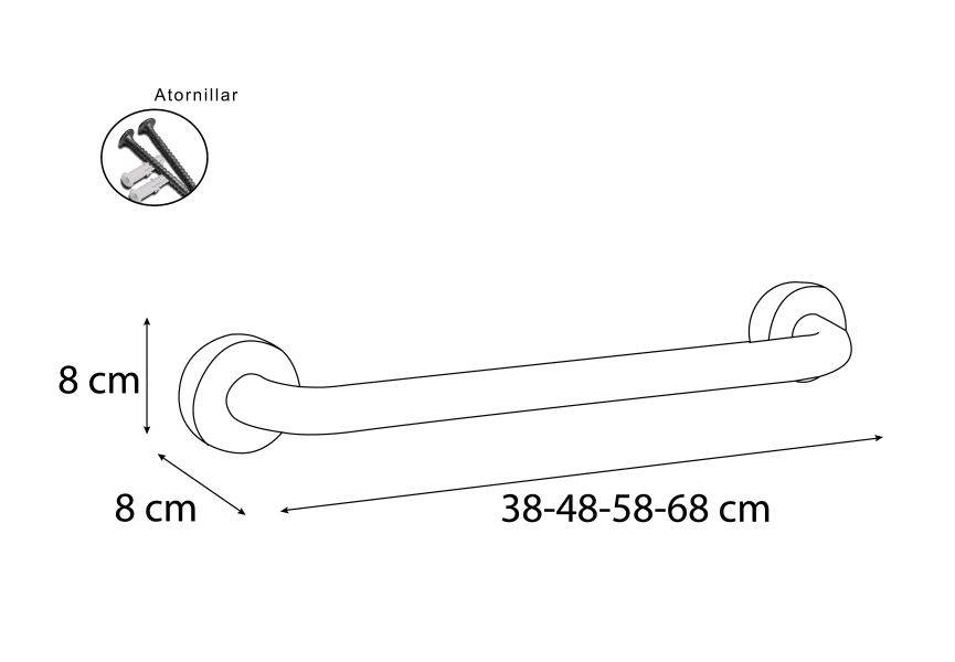 Poignée PMR 108 Bruntec croquis 1