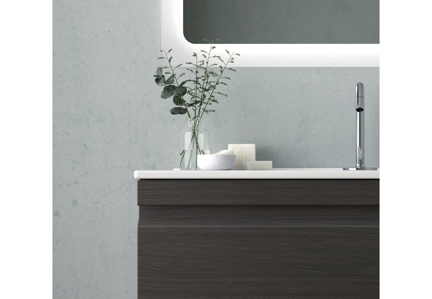 Meuble de salle de bains avec plan de toilette compact en pierre Ávila Dos Natalia détail 1