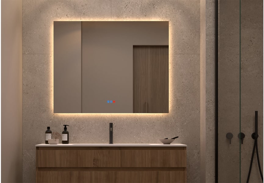 Miroir de salle de bain avec éclairage LED Dune Bruntec environnement 8