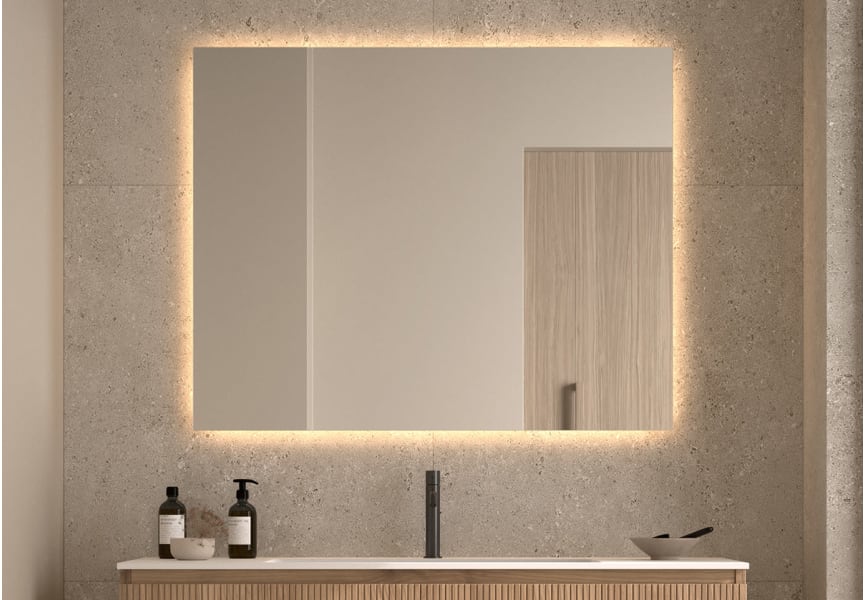 Miroir de salle de bain avec éclairage LED Dune Bruntec principal 0
