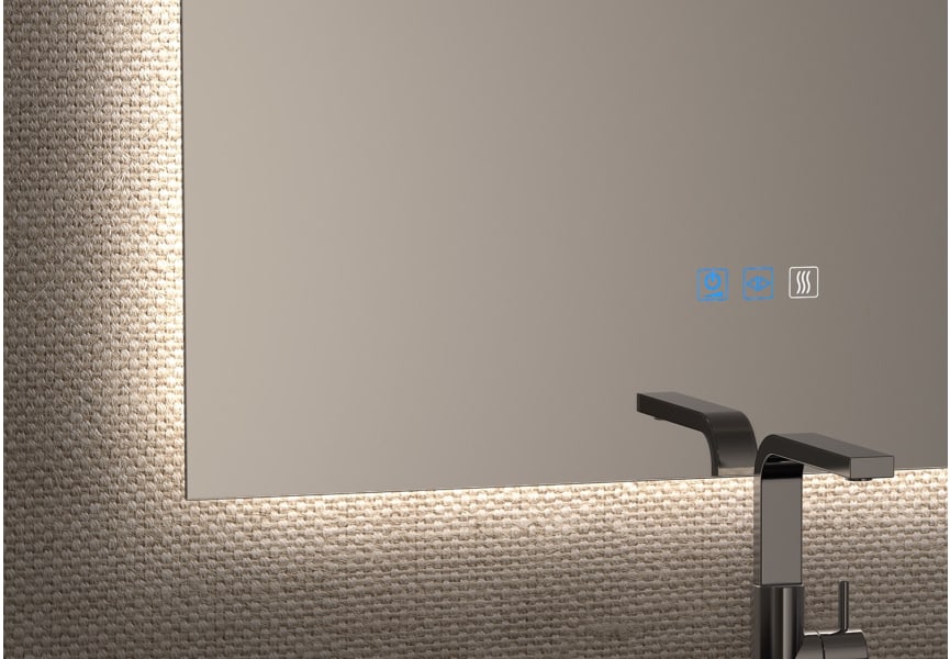 Miroir de salle de bain avec éclairage LED Dune Bruntec détail 4