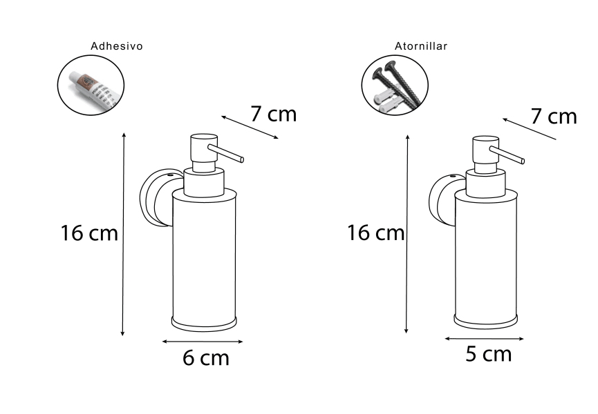 Distributeur de savon Tau Mediterranea de baño croquis 1