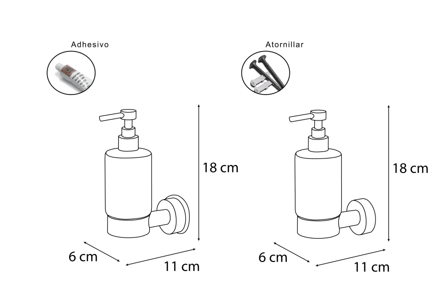 Distributeur de savon Forest Mediterránea del baño croquis 1