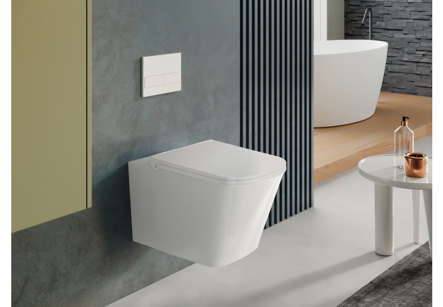 Pack WC suspendu  avec réservoir de chasse encastré Bruntec Square environnement 6