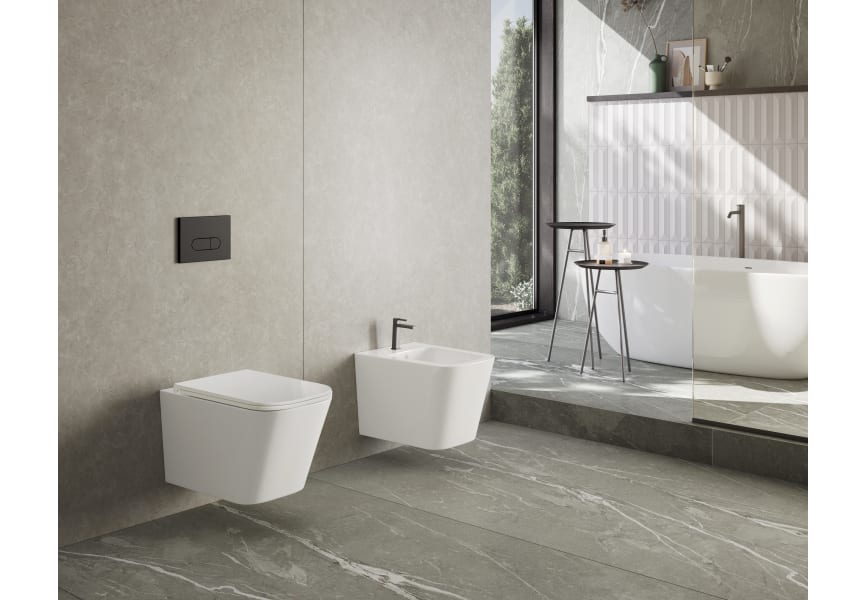 Pack WC suspendu  avec réservoir de chasse encastré Bruntec Square environnement 5