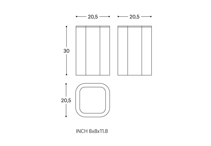 Line Cosmic Bathroom Litter Bin croquis 2