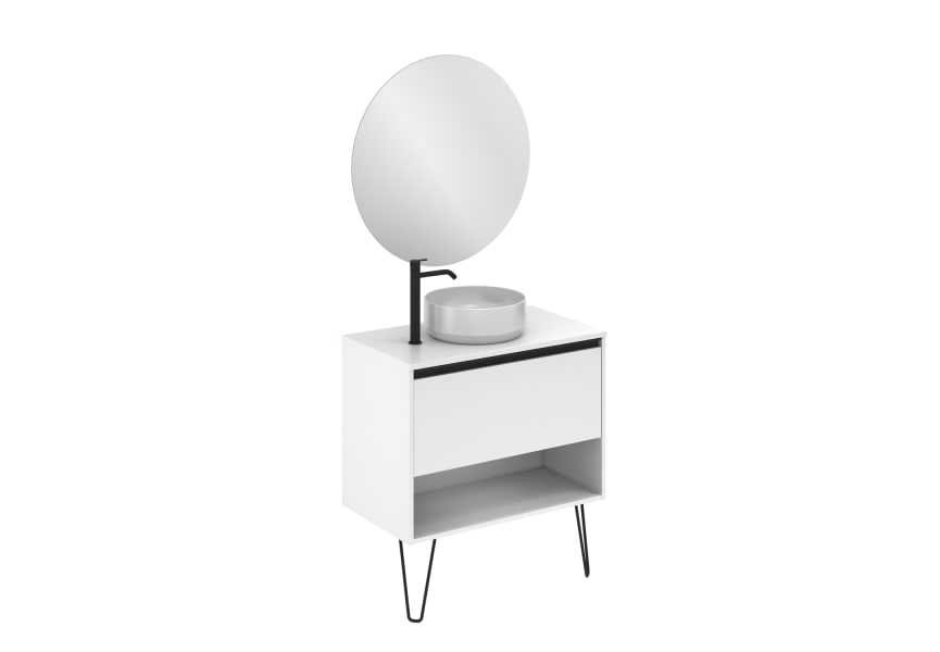 Yoko Top Amizuva meuble de salle de bain avec ensemble lavabo avec plan de toilette 3D 10